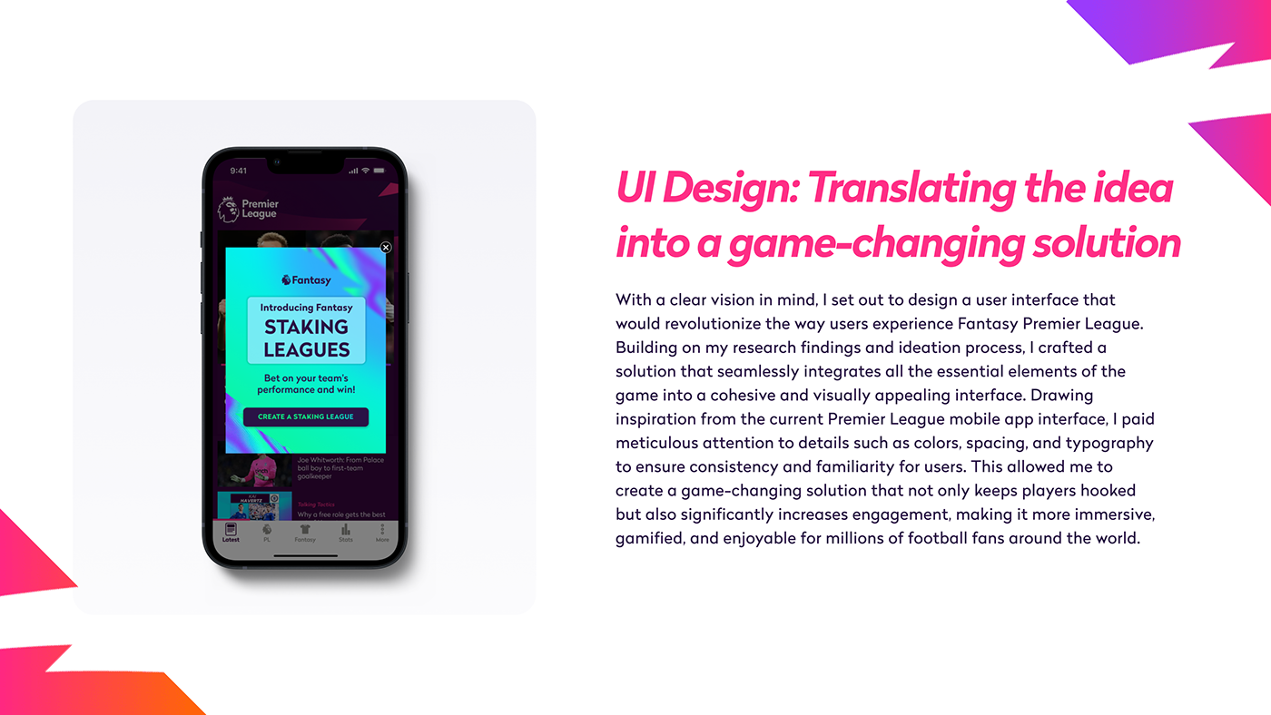 blockchain design fantasy football gamification Premier League sports staking uiux web3