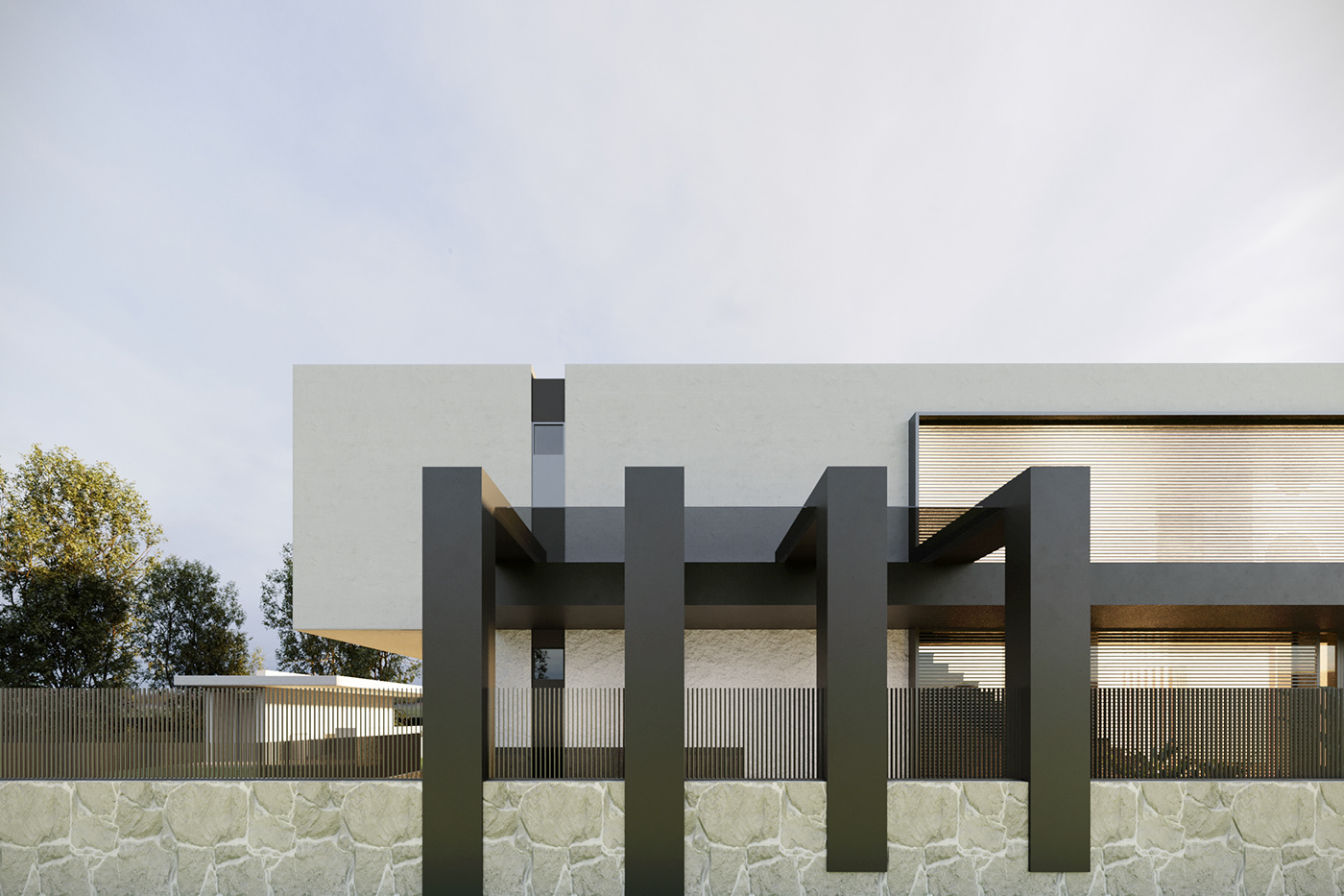 architecture Render visualization 3D corona exterior Villa modern