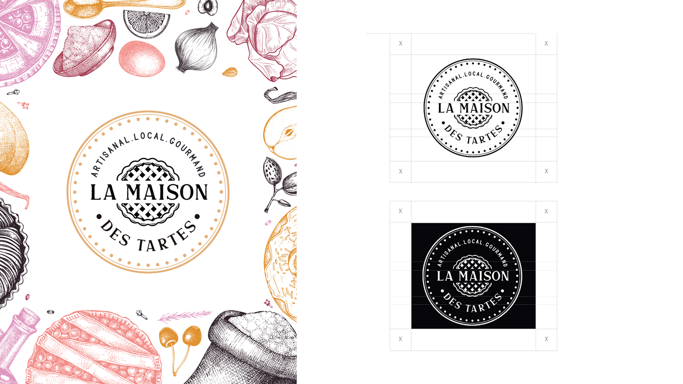 artisanal Brand Design branding  Branding Identity cooking craft Food  handwriting logo pie