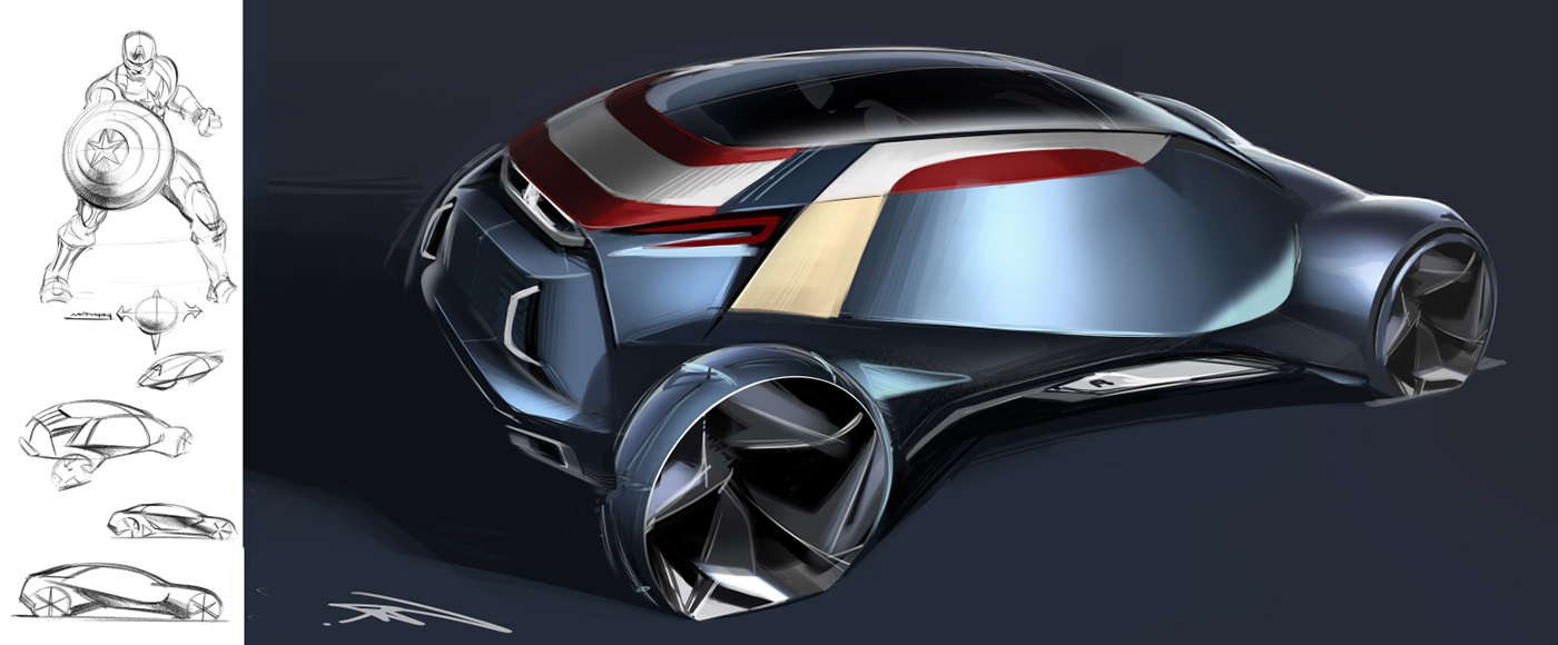 viscom photoshop car sketch car design ACCD sketch car rendering viscom4 rendering