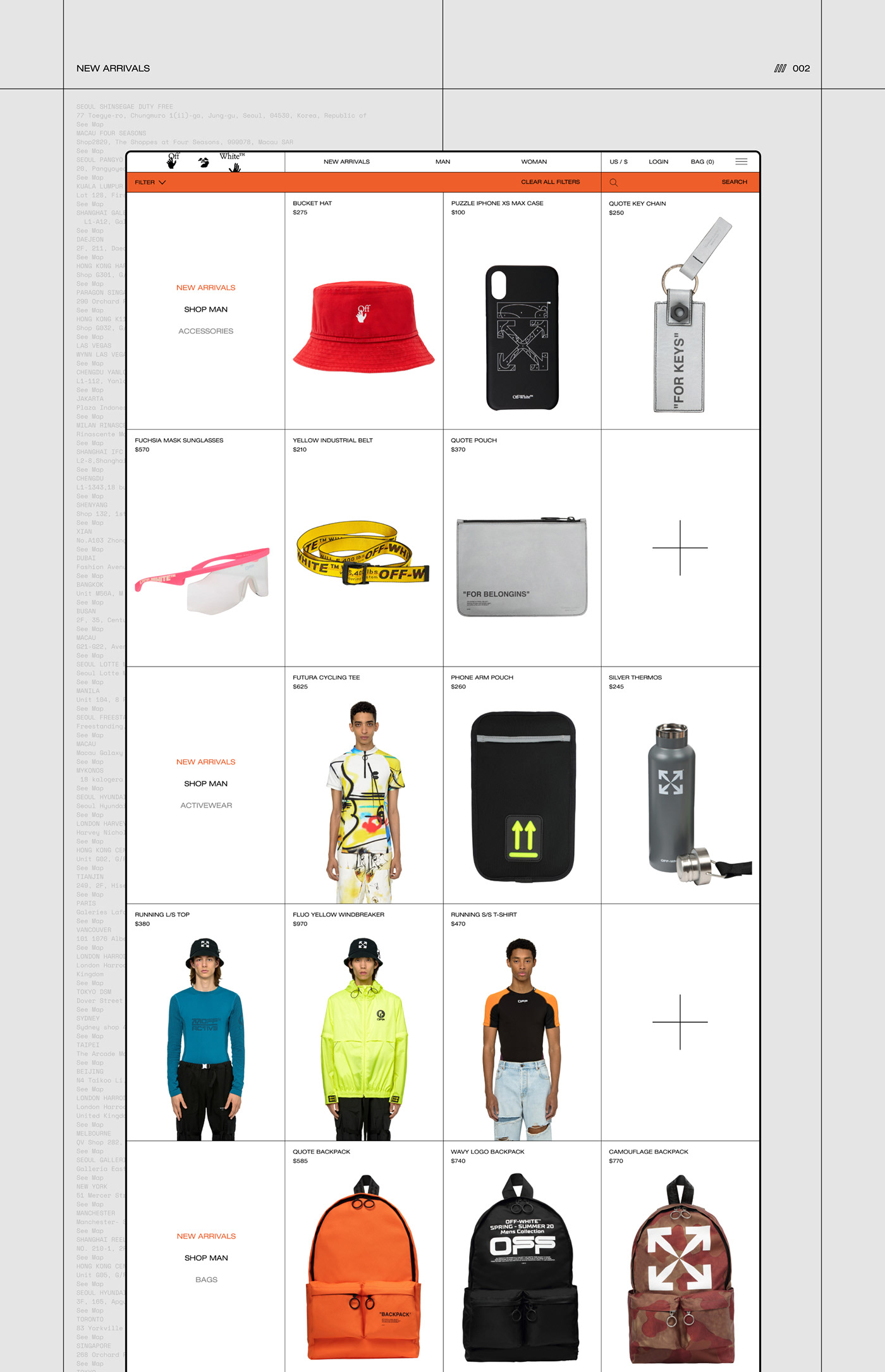 animation  design e-commerce grid shop store typography   ux/ui Web Website