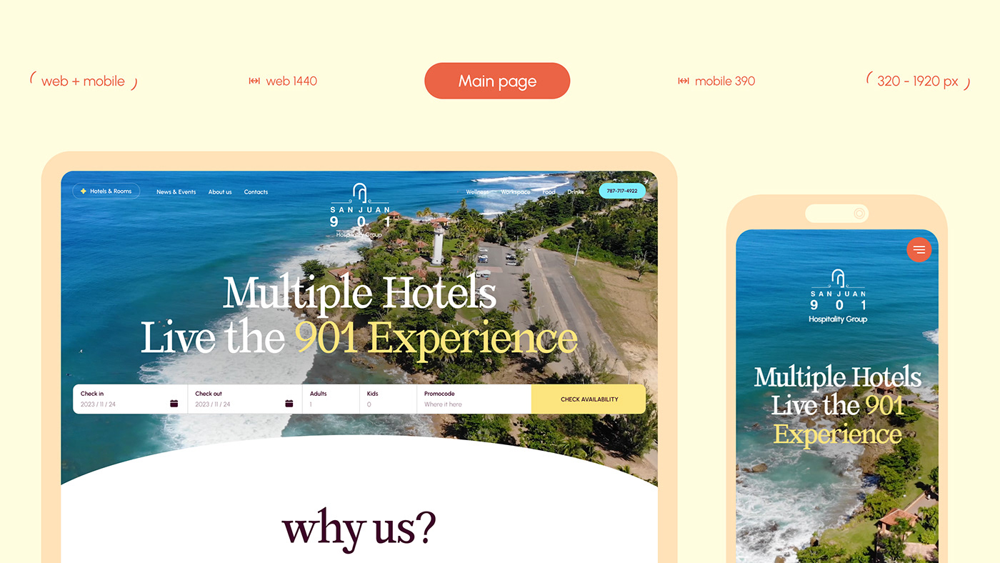 Website UI/UX hotel Web Design  landing page user interface Website Design vacation Travel ui design