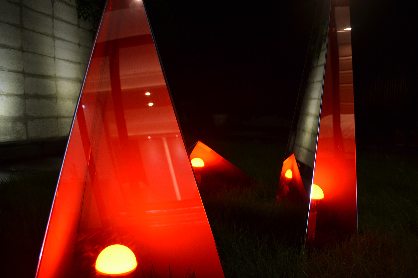 installation light red Site-specific sculptrue product design  atmosphere