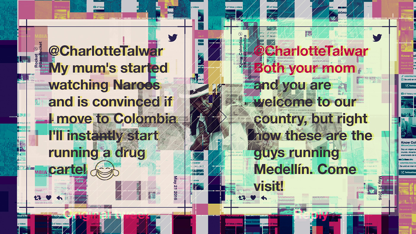 tourism colombia twitter digital Travel wanderlust real time tech discovery reply Glitch twitter