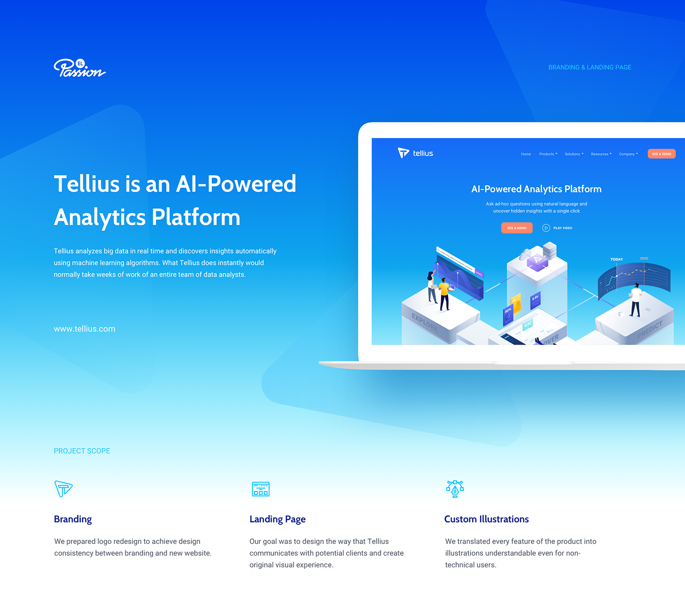 analytics Platform business intelligence illustrations branding  landing visual Web design