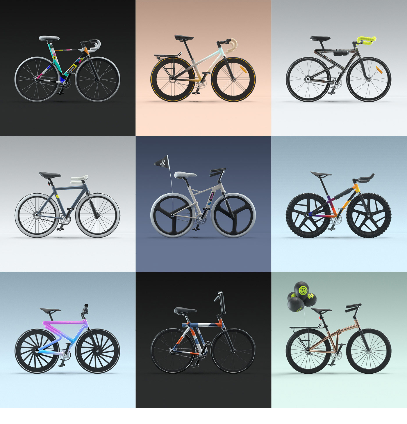 3D avatar Bicycle Bike collectible Cycling game nft profile picture sport