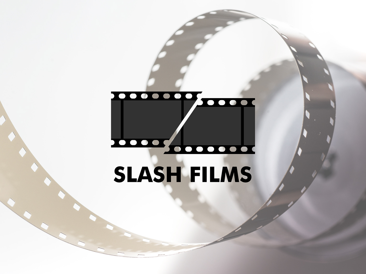 brand identity branding  company films filmstrip logo Movies Production slash