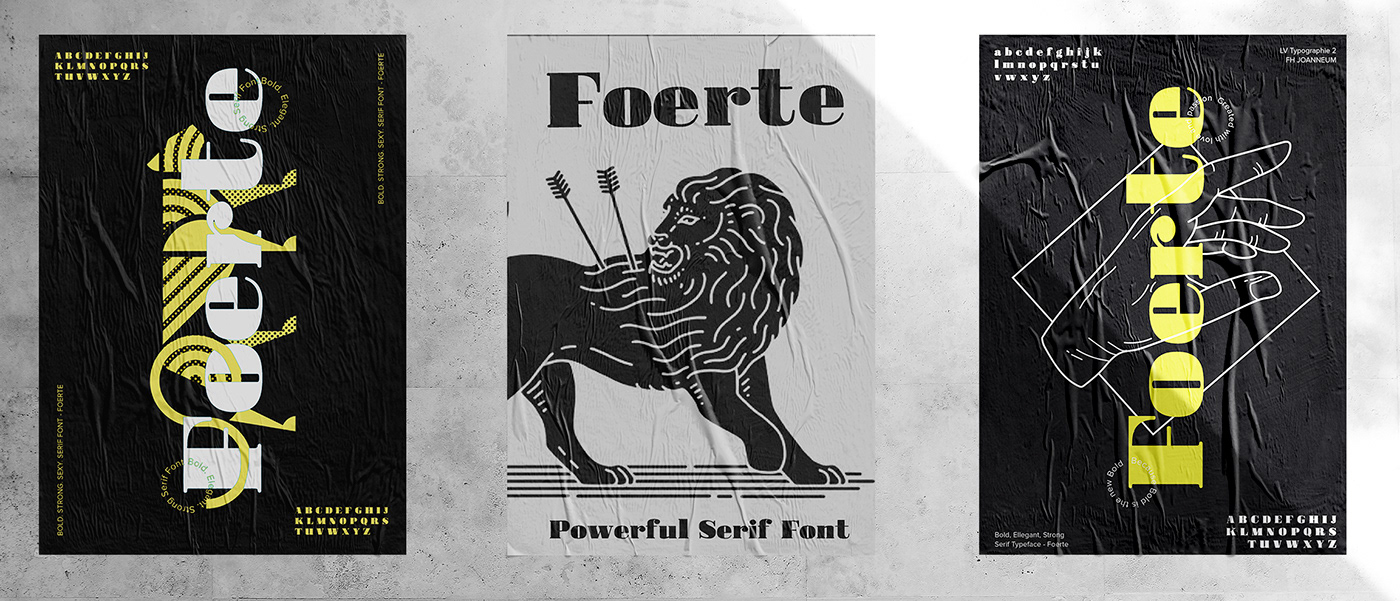 Free font typedesign foerte Serif Font bold black typography   free free typeface Typeface