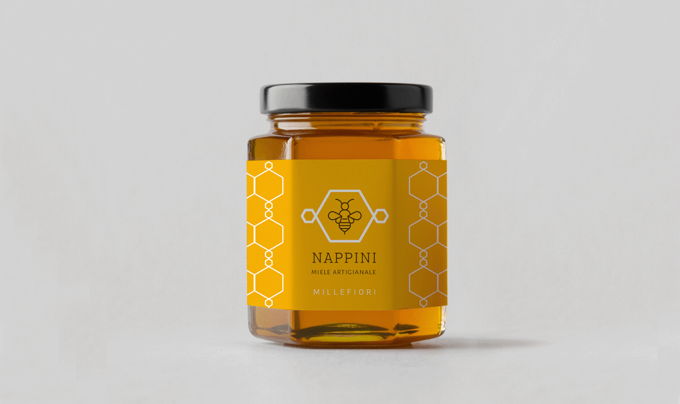 brand RESTYLING honey logo brand identity design animation  Tuscany pattern adobe