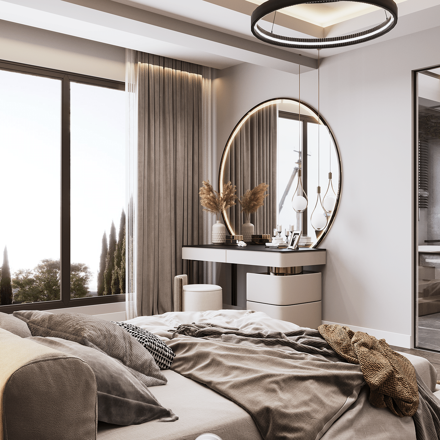 3dsmax bedroom corona render  design Interior