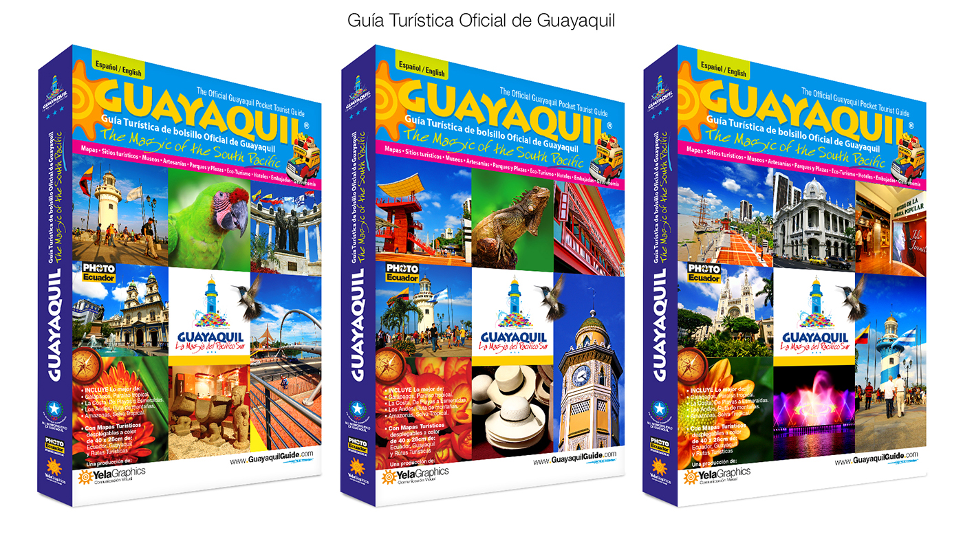 guayaquil Travel Guide logo travel guide brochure ILLUSTRATION  photos travel photo city