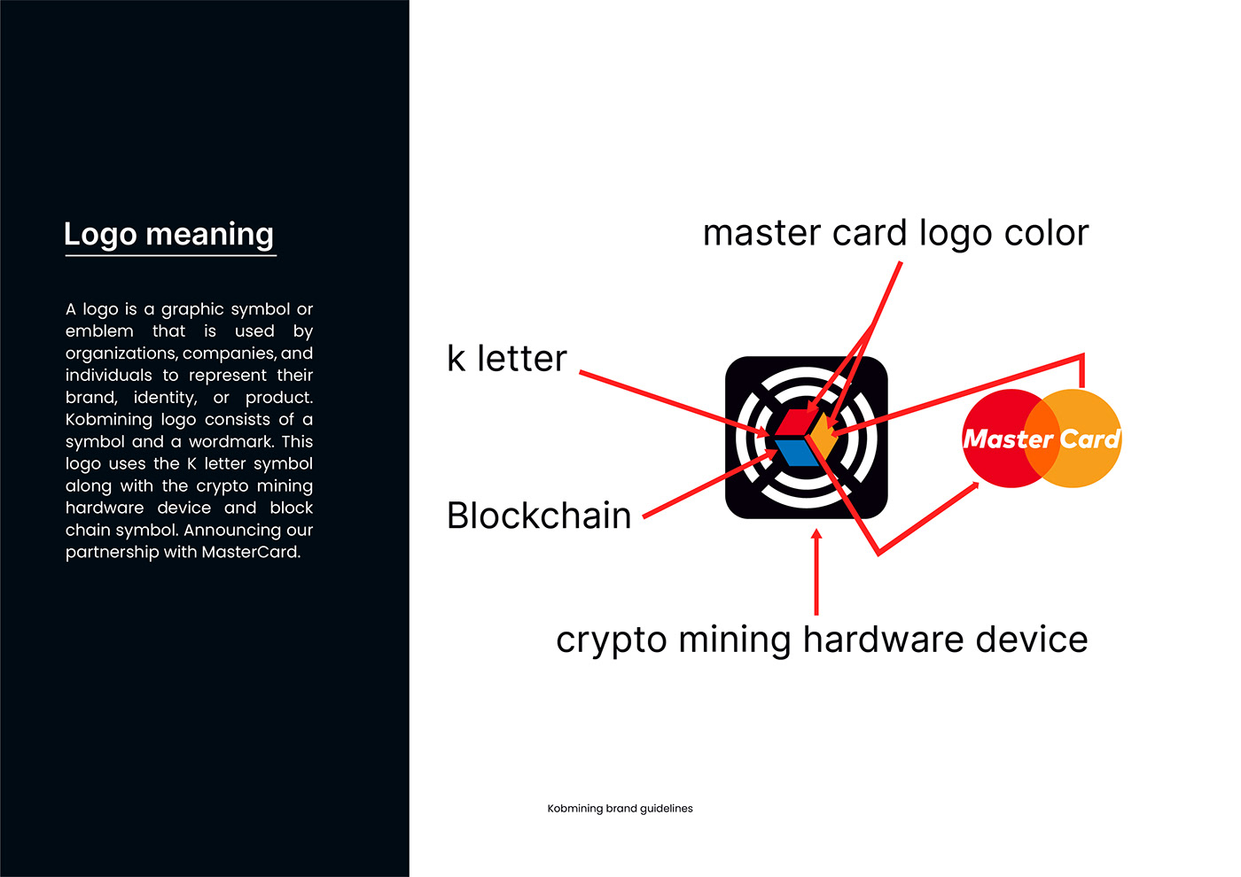 crypto blockchain bitcoin cryptocurrency Logo Design visual K Letter Logo brand book branding  manual