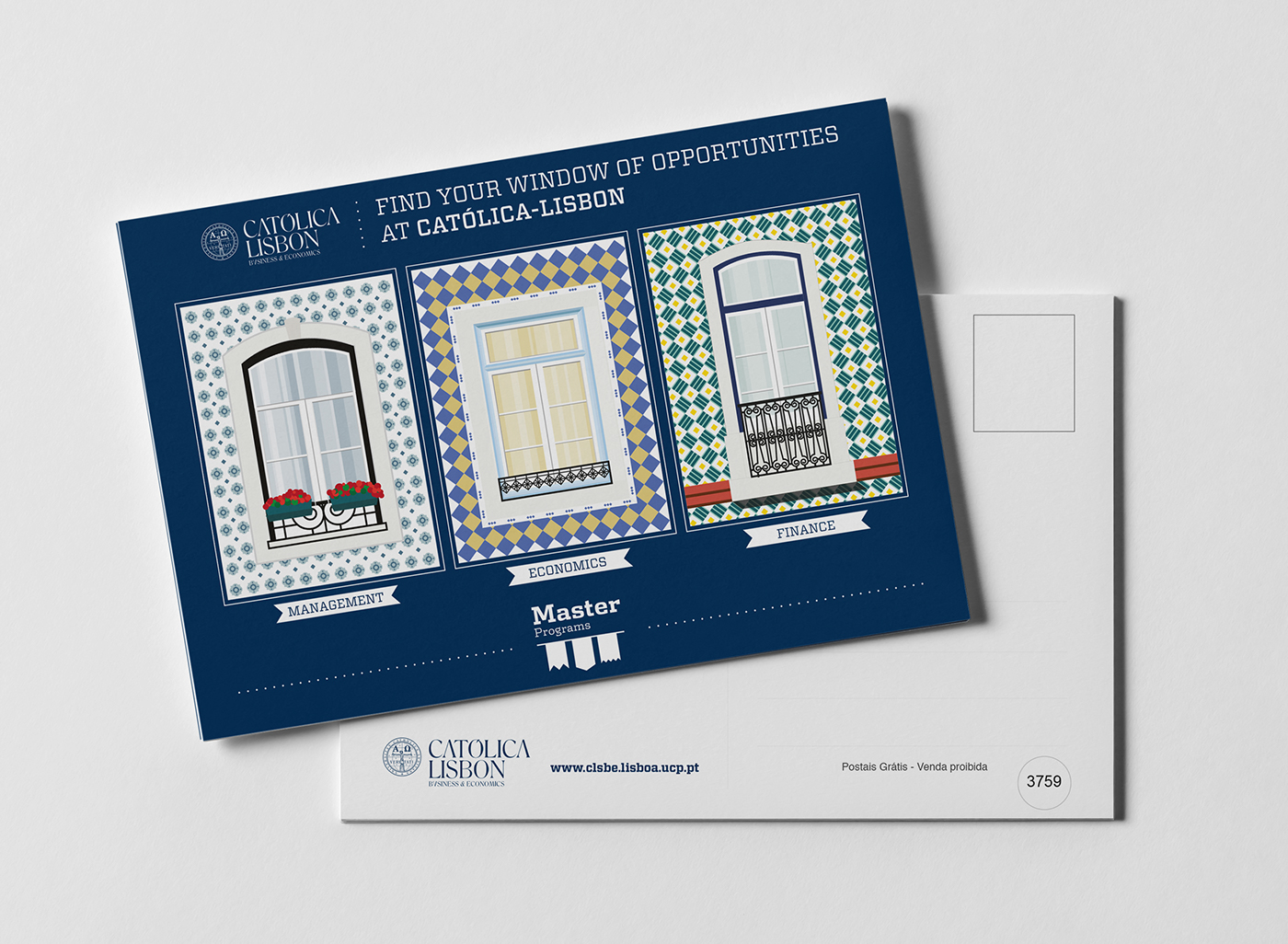 ilustration Lisbon University postcards Advertising  graphic design 