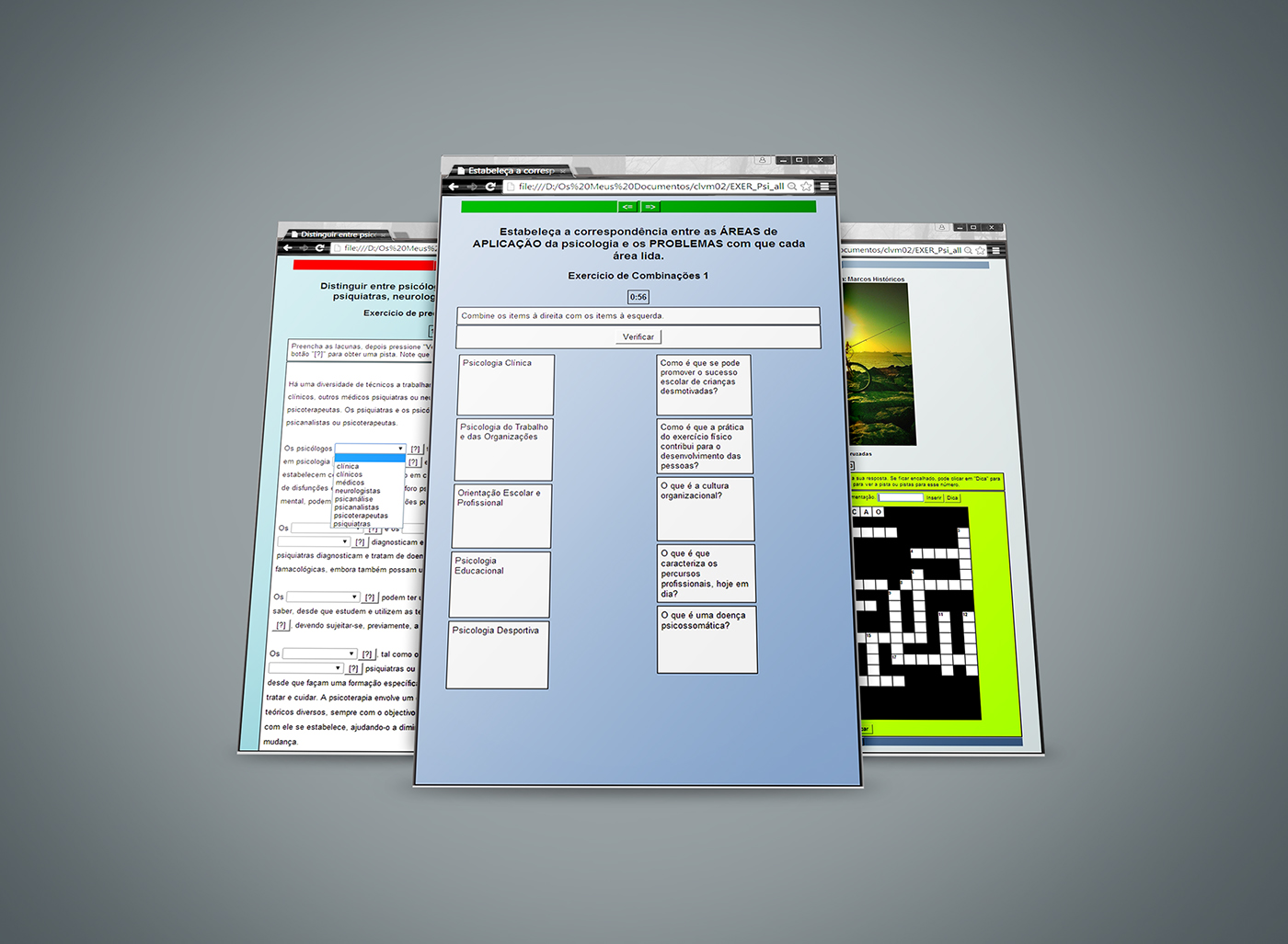 interactive personal e-learning Website philosophy psychology Human rights philosophy teaching psychology teaching Redacção escolar Exercicios auto-estudo Self-assessment exercises Made In Portugal