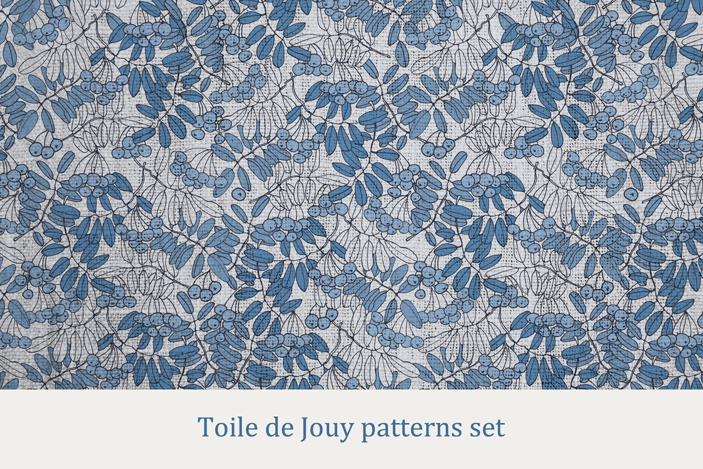 artwork ash berry Drawing  hand drawn ILLUSTRATION  linen pattern Rowan textile toile de jouy