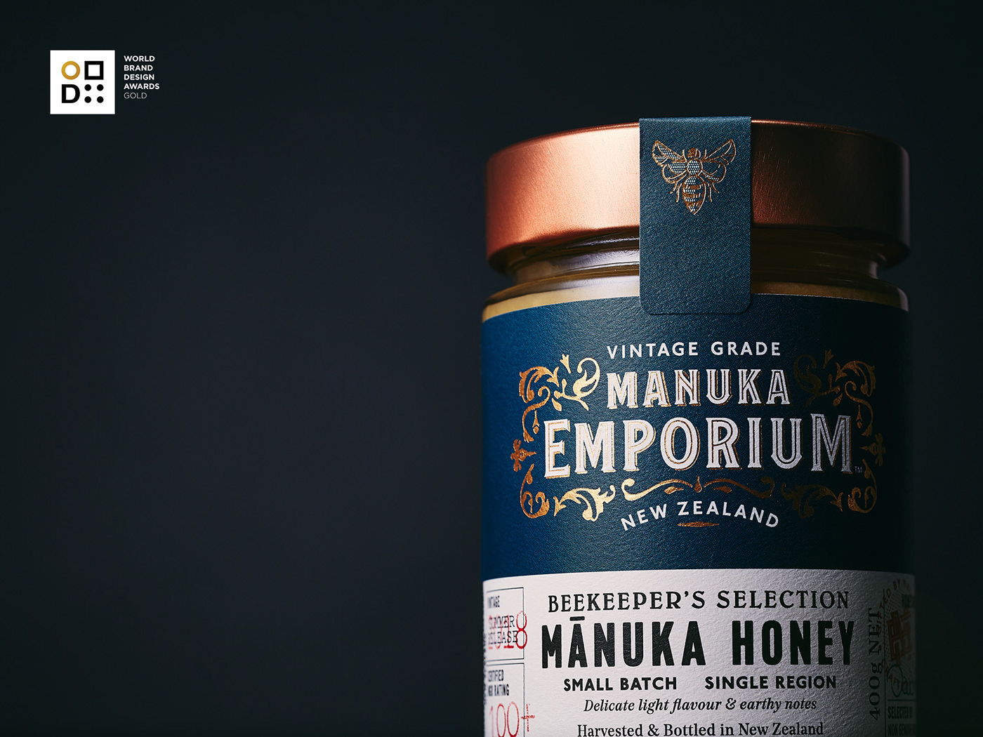 Manuka honey Packaging artisan bee keeper emporium logo