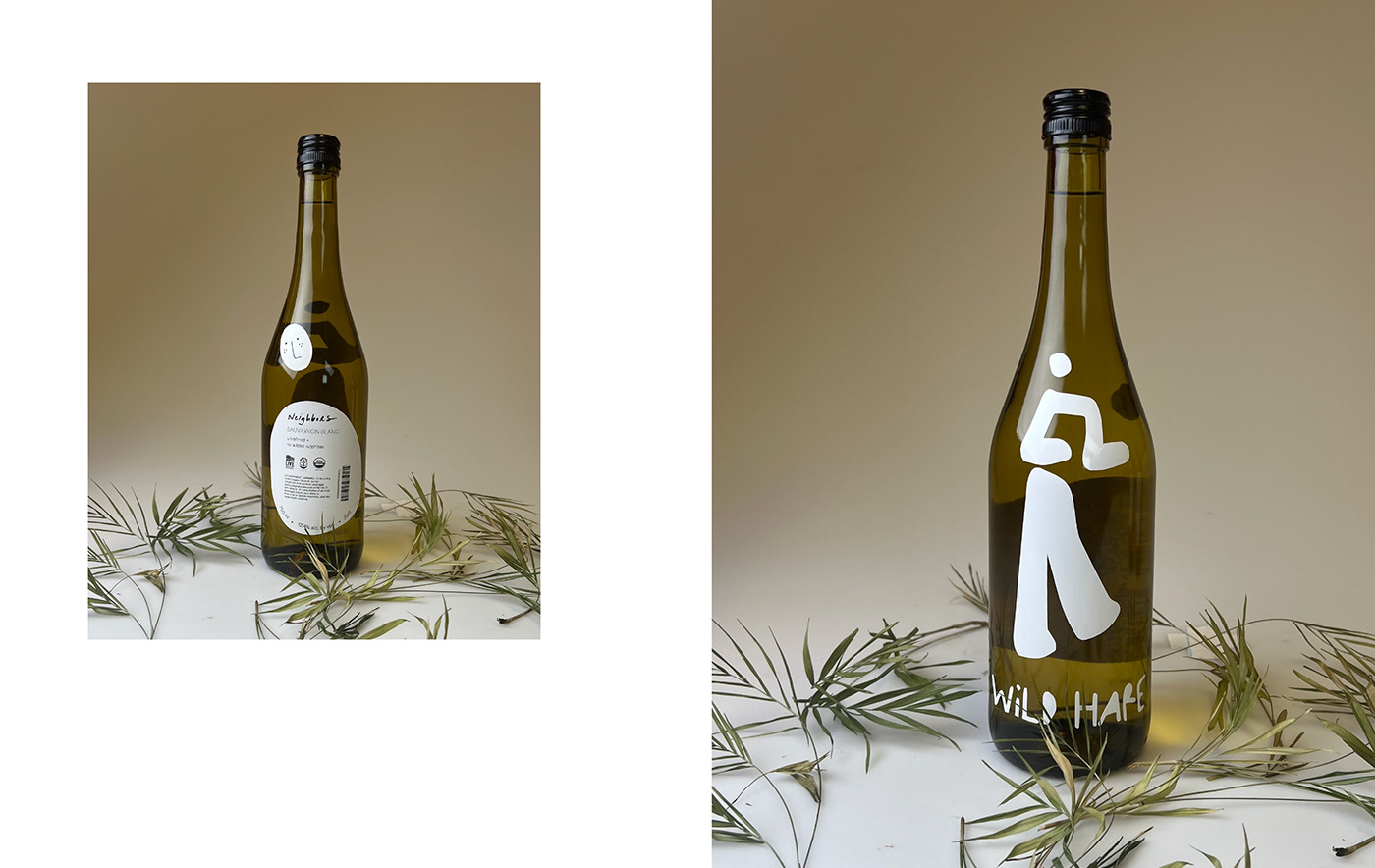 brand identity Packaging wine ILLUSTRATION  design Organic Design quirky Label