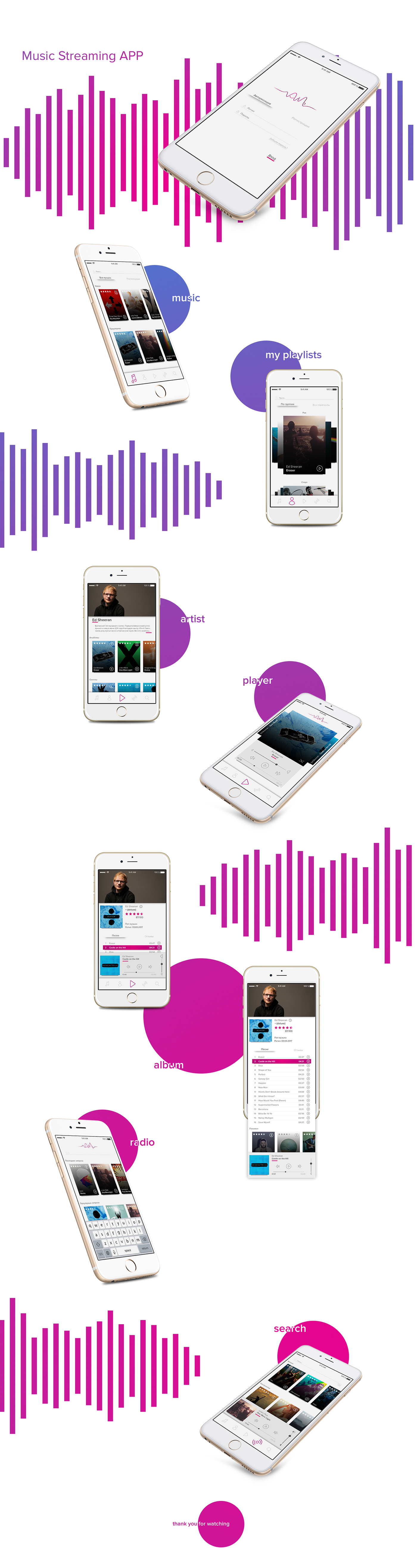 UI ux portfolio mobile app music branding  Web design experimental