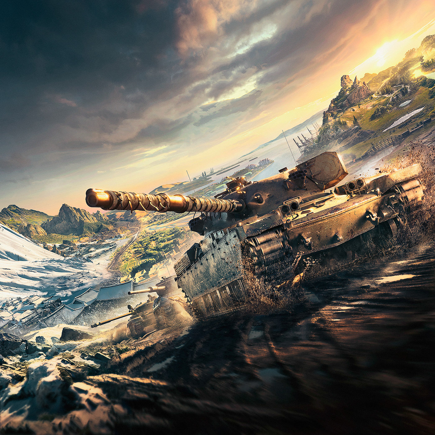 tanks game cover Landscape environment War wot