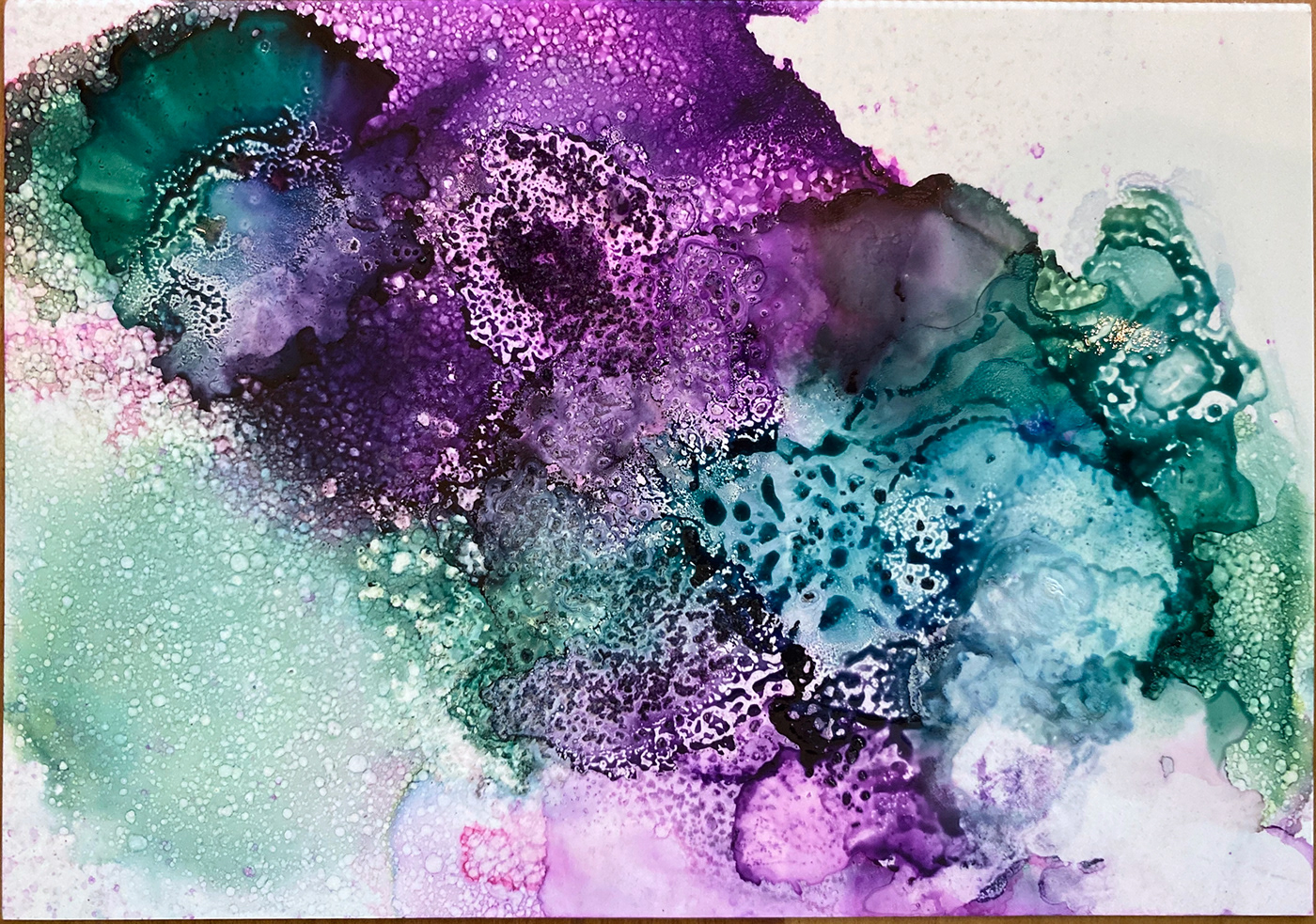 alcohol inks art asbtract Expression mixed media