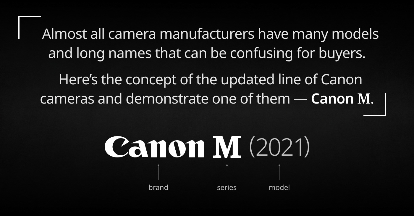 Blueprint camera Canon concept Interface photo product UI ux