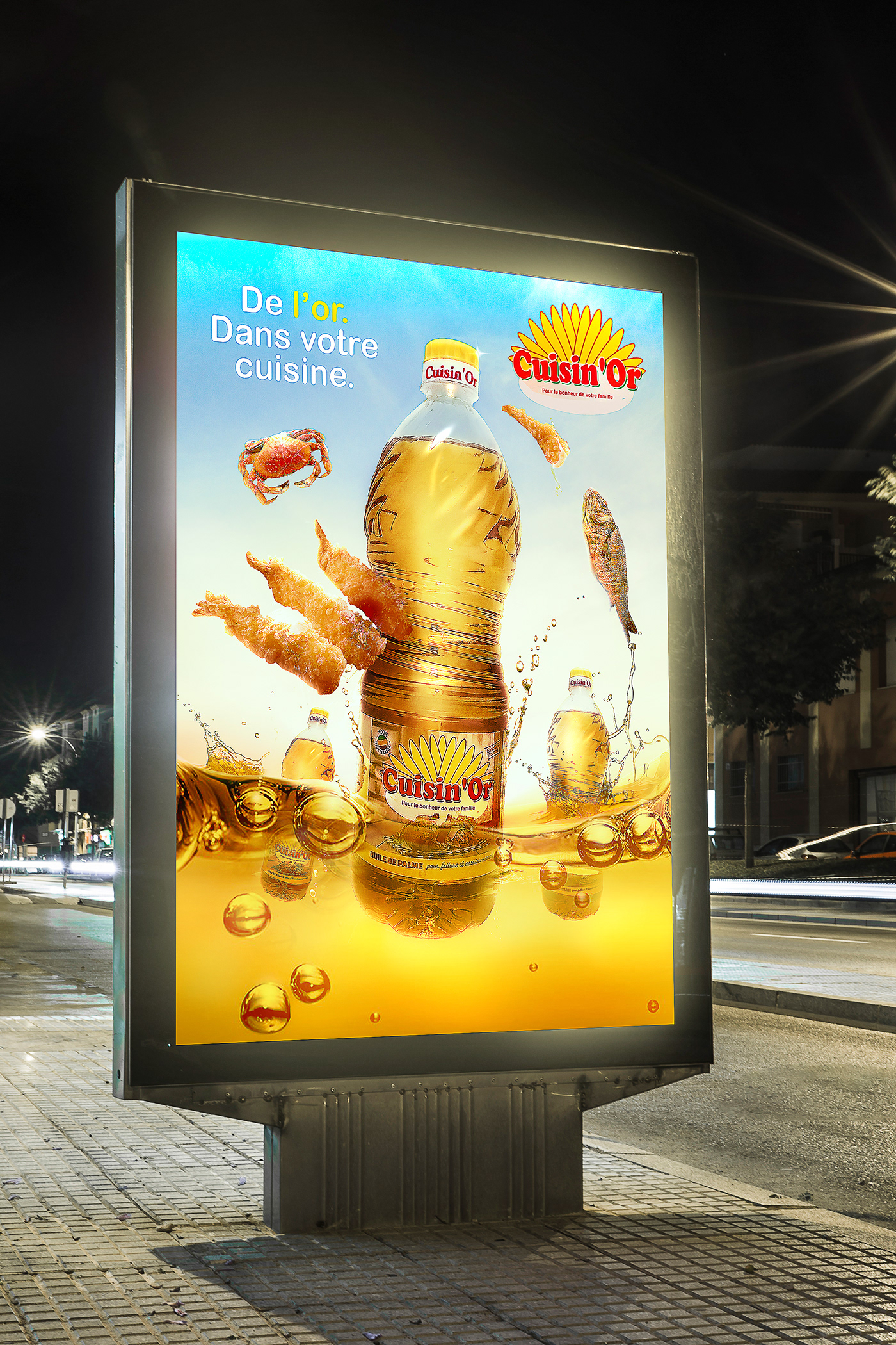 poster Advertising  ads oil cookies cuisine Gabon afrique affiche
