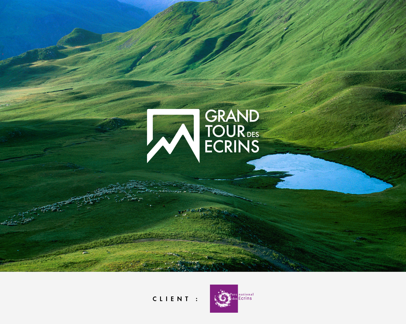 écrins brand graphic design photo france map identity mountain Nature logo charte graphique