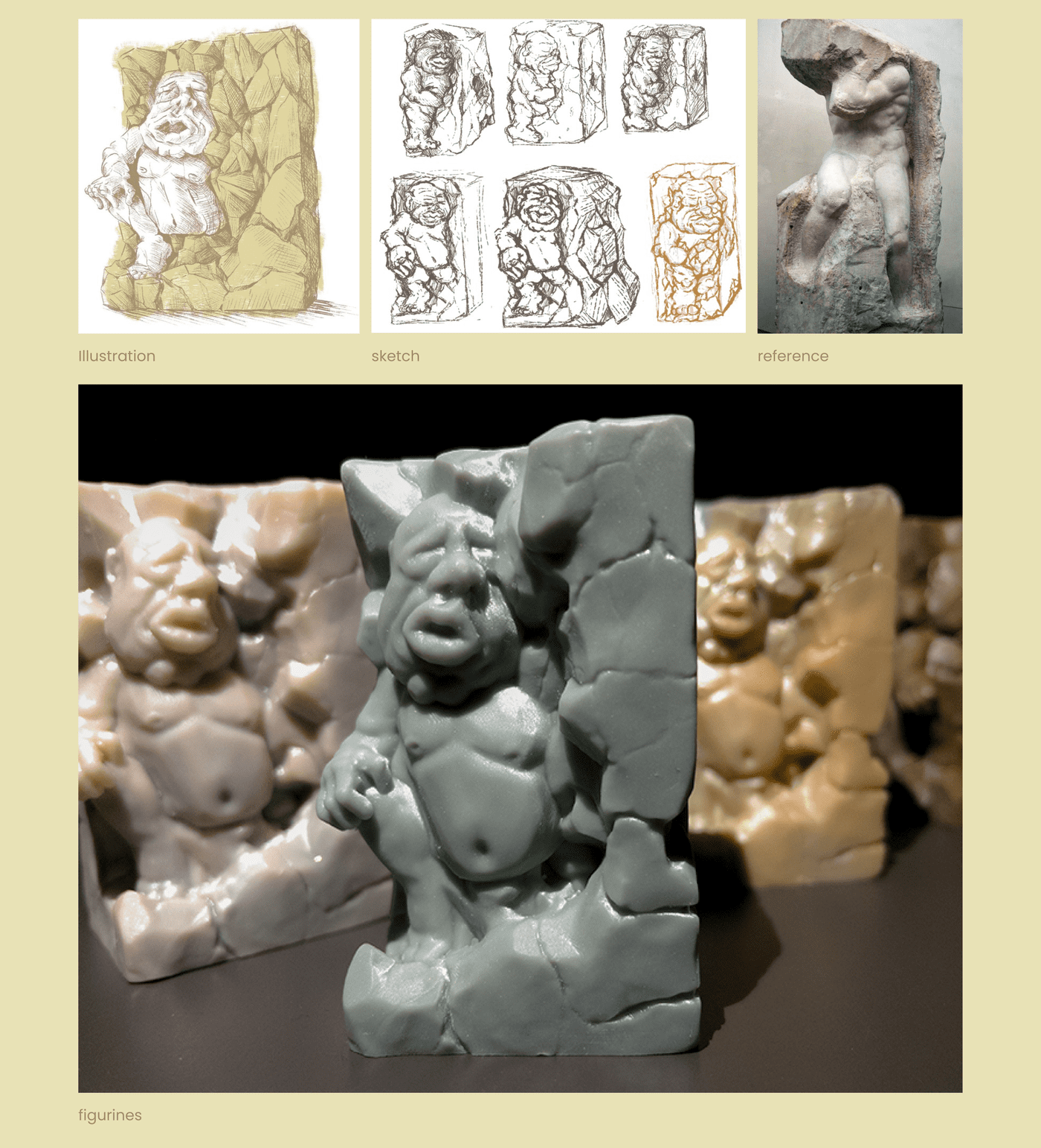 3d modeling 3d printing art toy Character designer figure designer toy figurine illustrations key visual Wabi Sabi