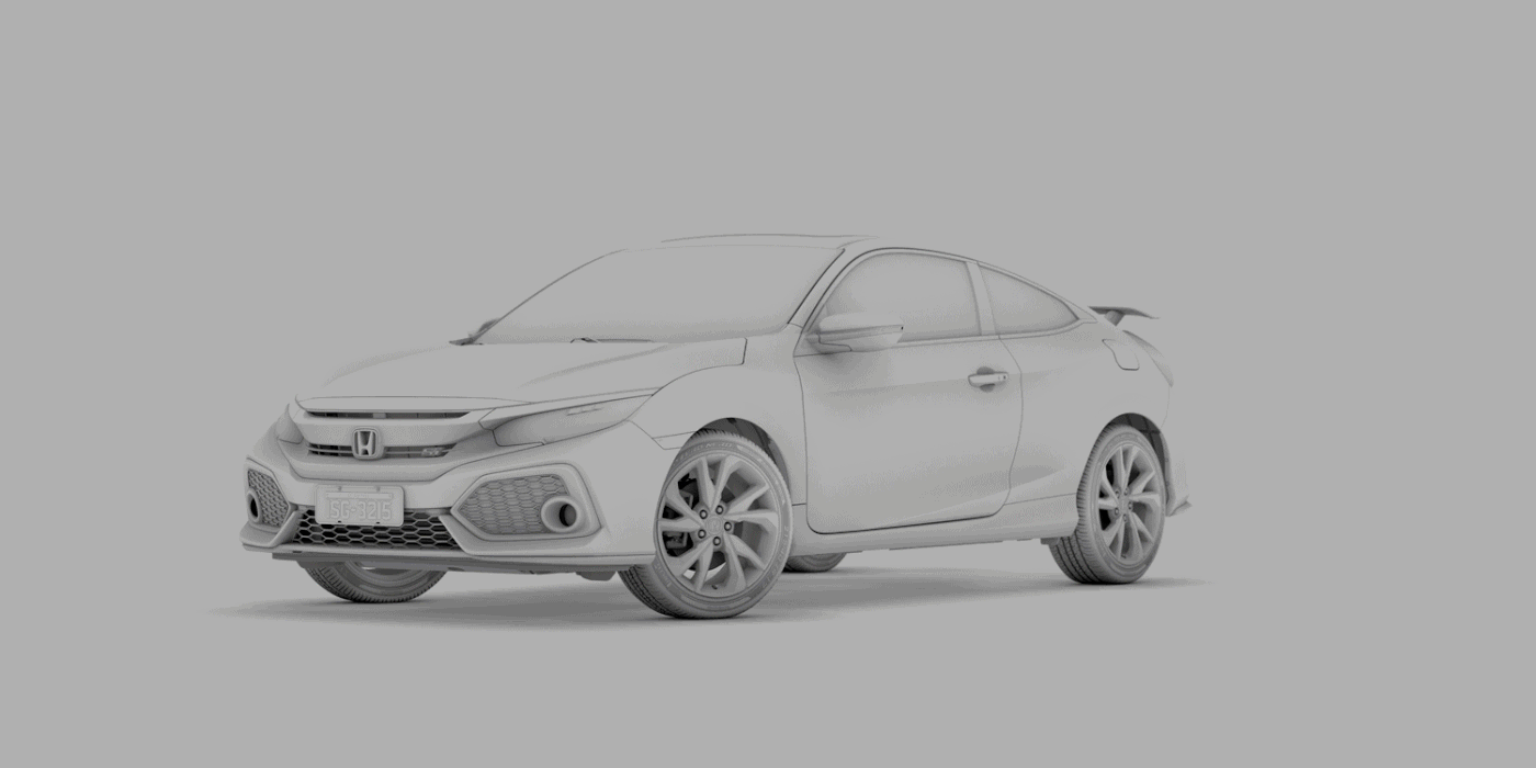Honda automotive   car postproduction Render CGI 3D retouching 