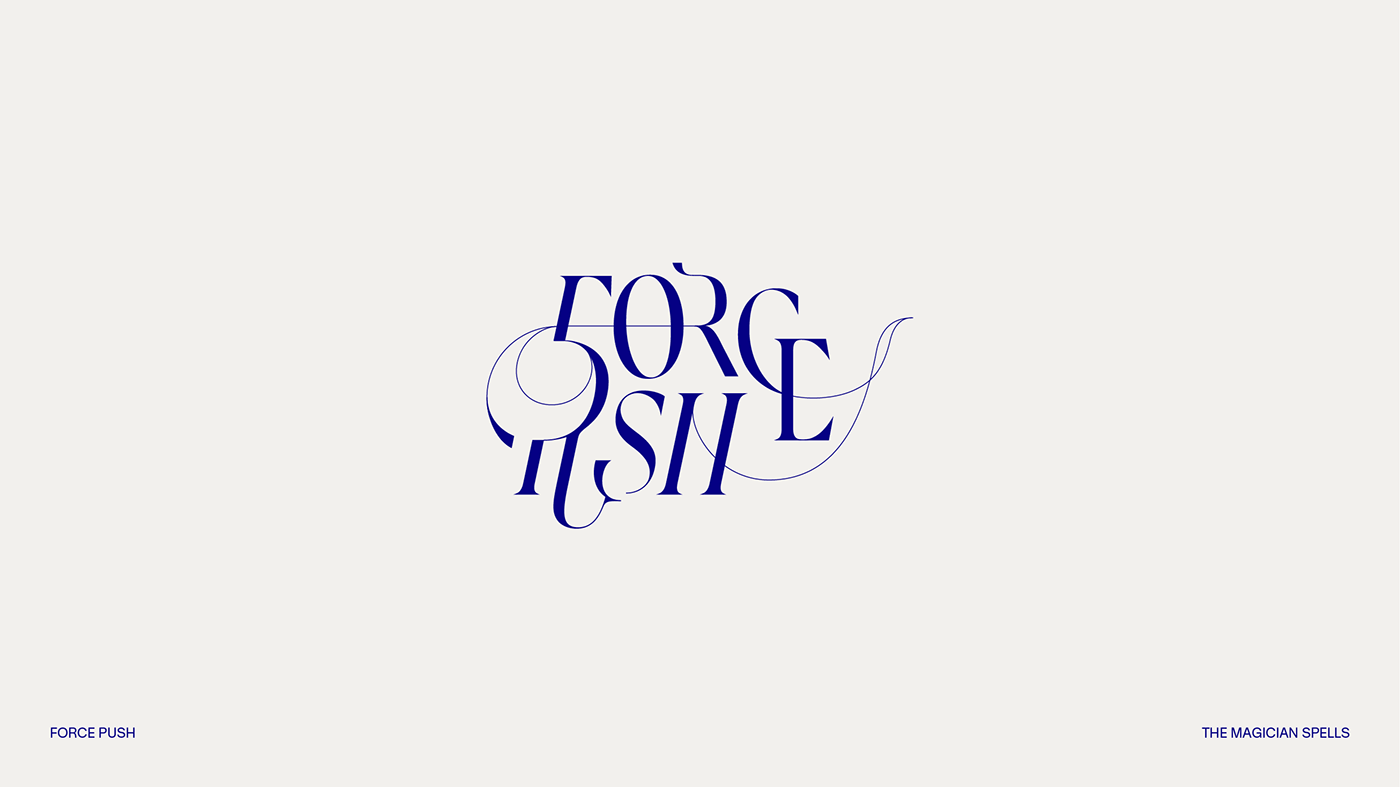 lettering typography   Magic   Illustrator graphic design  type typo card spell