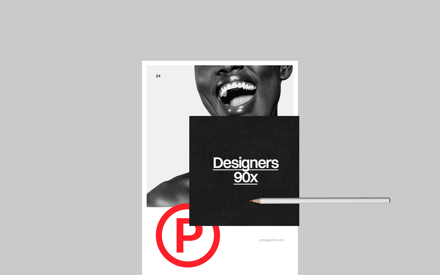 Web Website clean clear bw magazine typography   black red photo