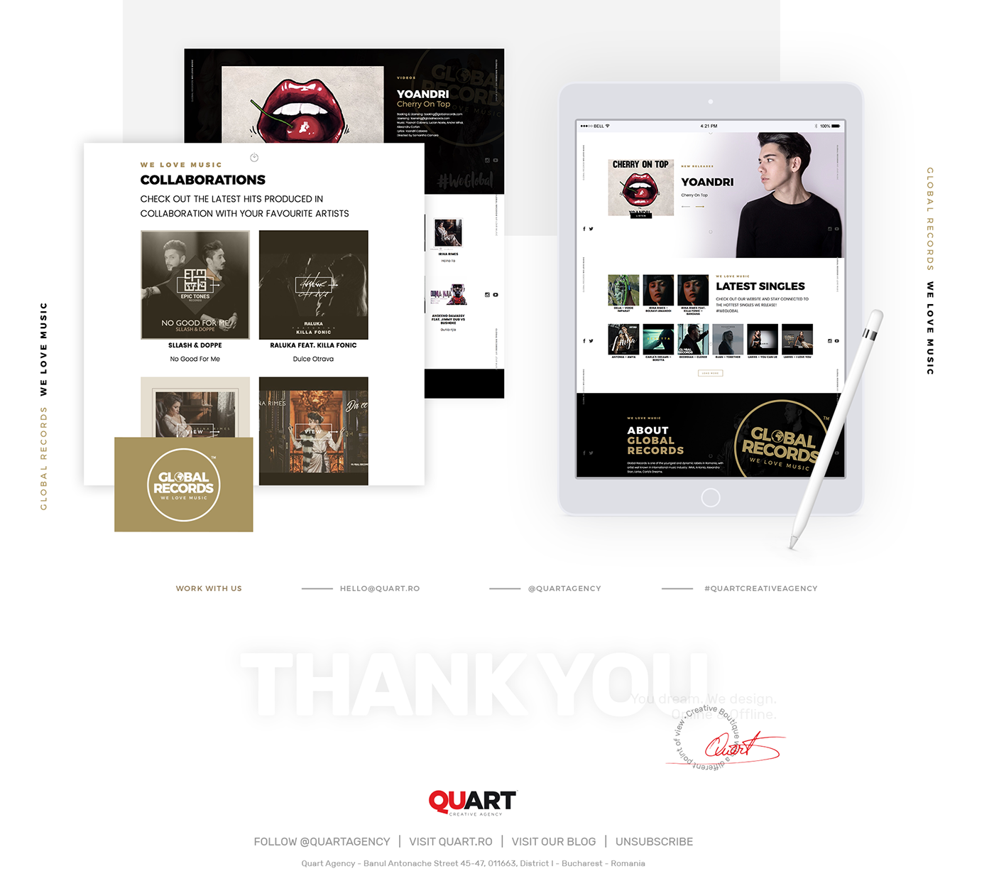 UI/UX visual design graphic design  web development  music labels artists Web Design 