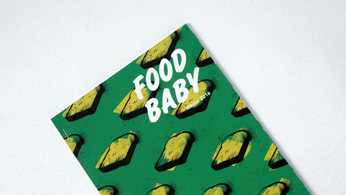 food baby magazine print design  graphic design  Zine  issuu publication