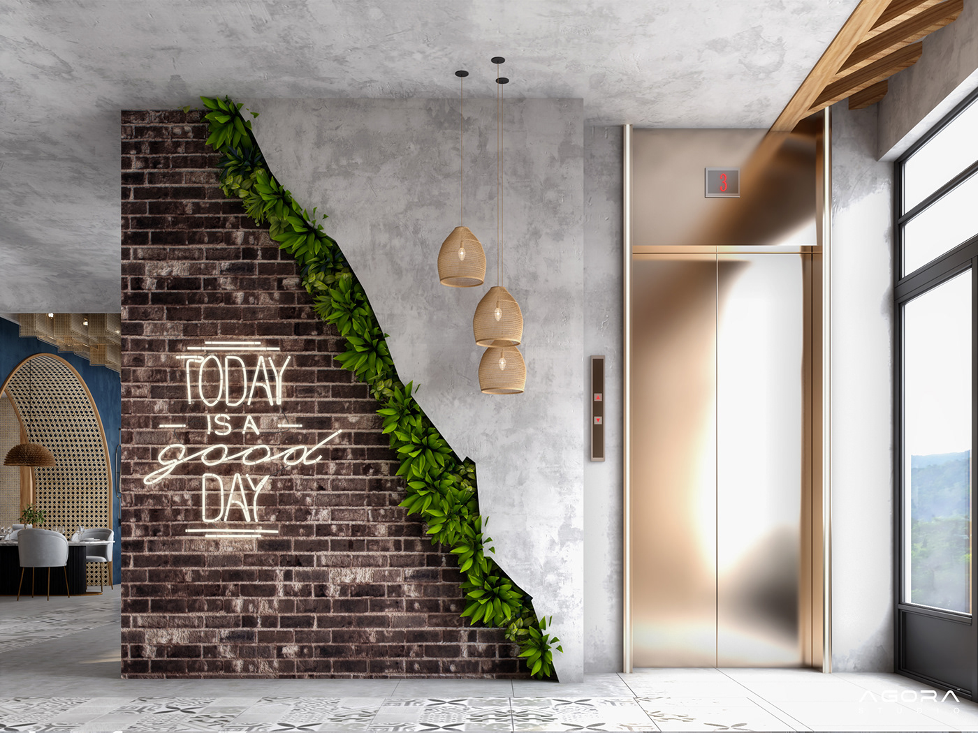 restaurant visualization interior design  restaurantdesign Render 3ds max vray corona SketchUP 3D