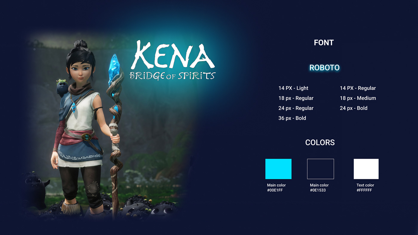 design Figma game website Kena Bridge of Spirits landing page uidesign uiux user interface web concept Website Design