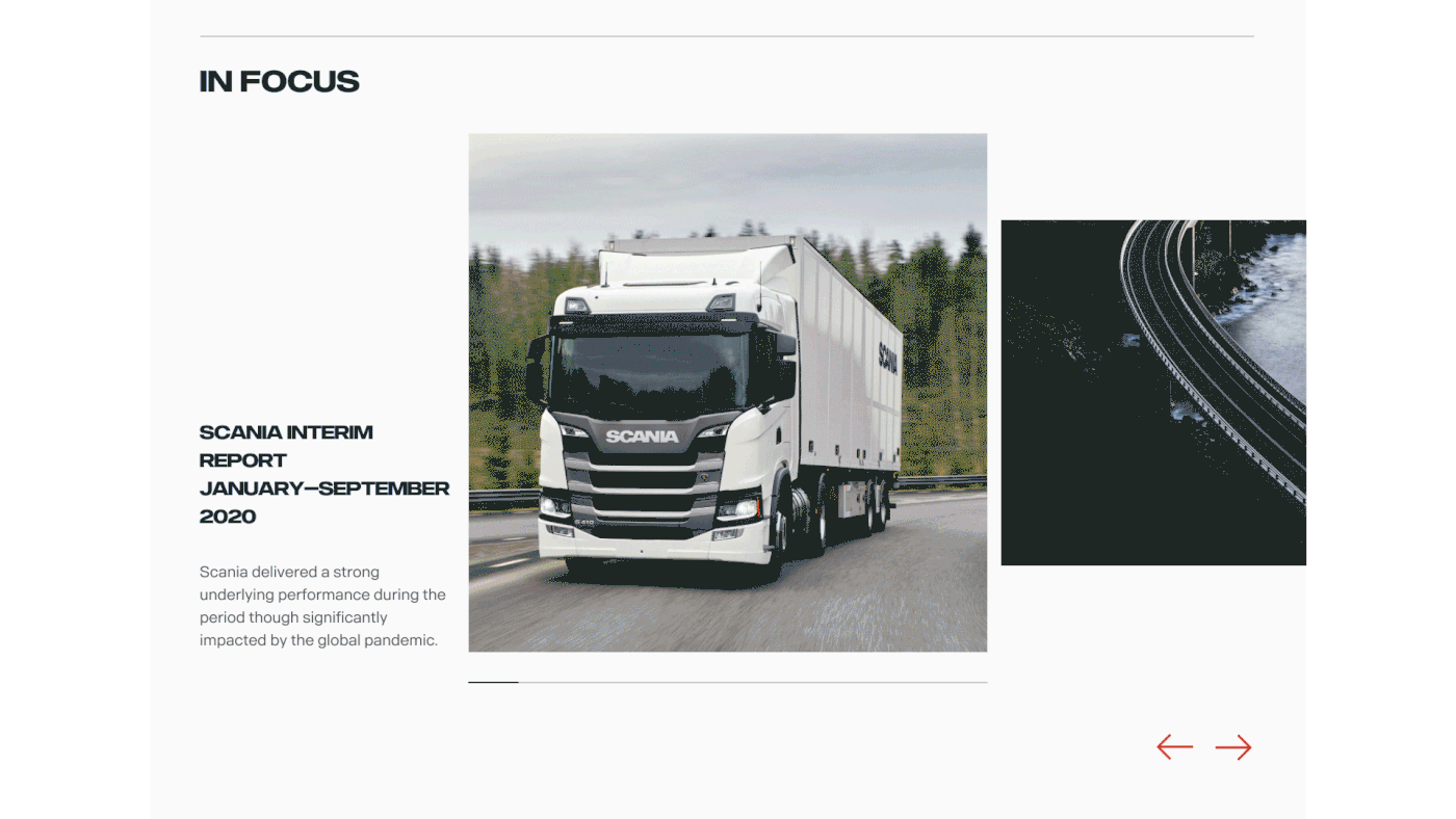 concept corporate inspiration Minimalism scania Truck typography   UI/UX Web Design  Website