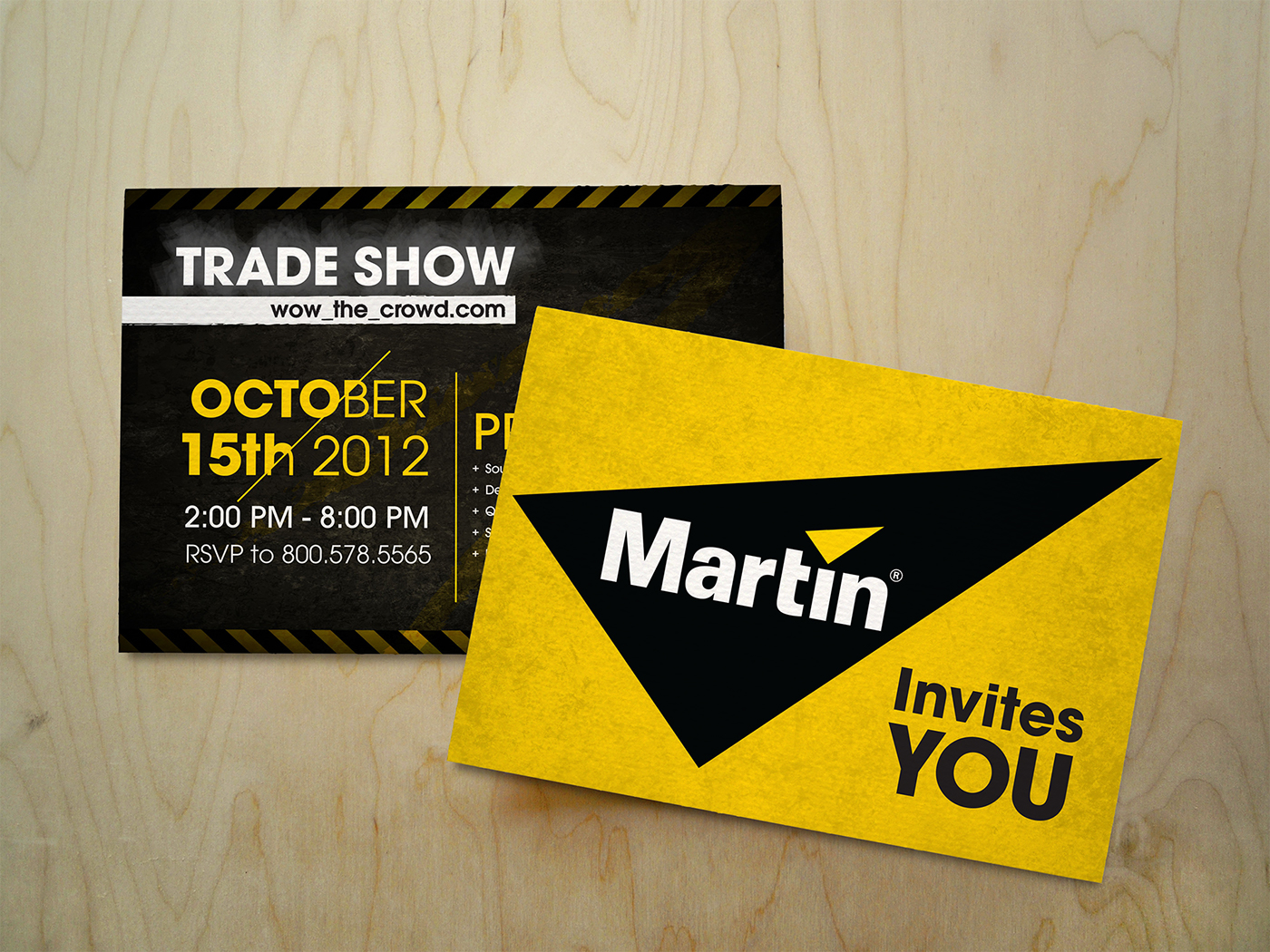 tradeshow promotional material landing page