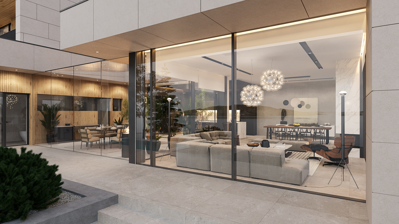 visualization 3D Render CGI architecture Interior interior design  deisgn modern house