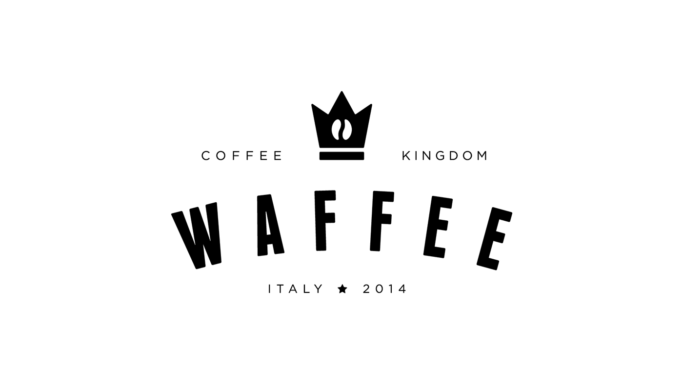 Ecommerce Coffee Italy yellow products lavel logo stamp crown bean kingdom pattern