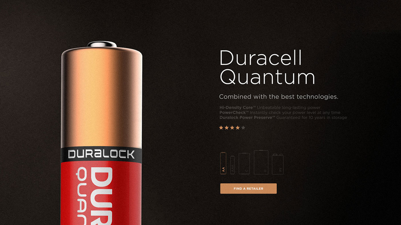 DURACELL Layout mobile UI desing ux interaction
