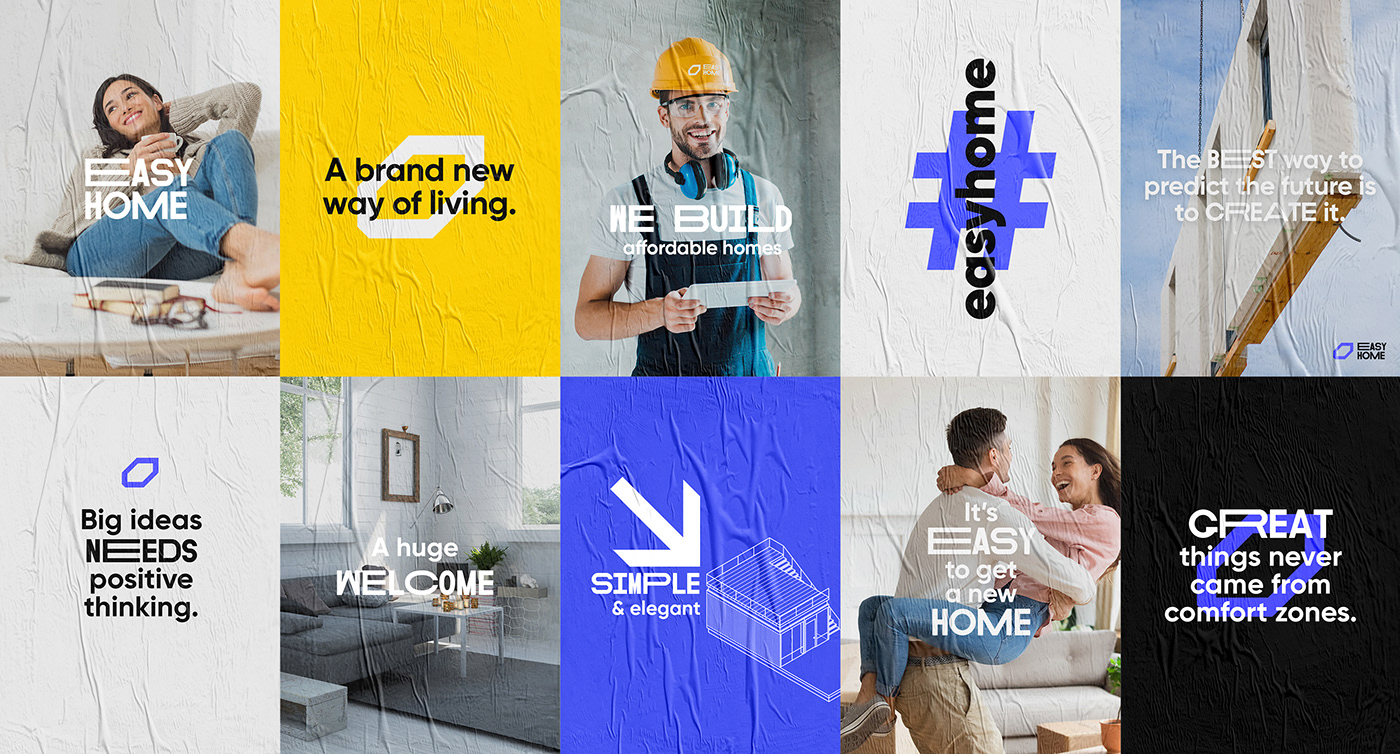 2020logo brand branding  container easy home  elegant house logo modular simple