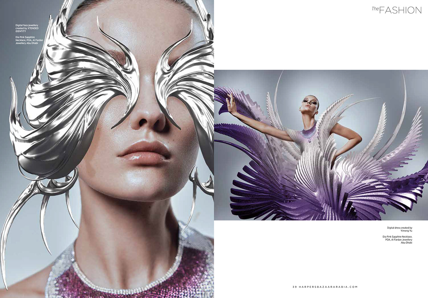 digital fashion CGI mixed media Photography  fashion editorial Harpers Bazaar Clothing virtual fashion 3D Garment Digital Art 