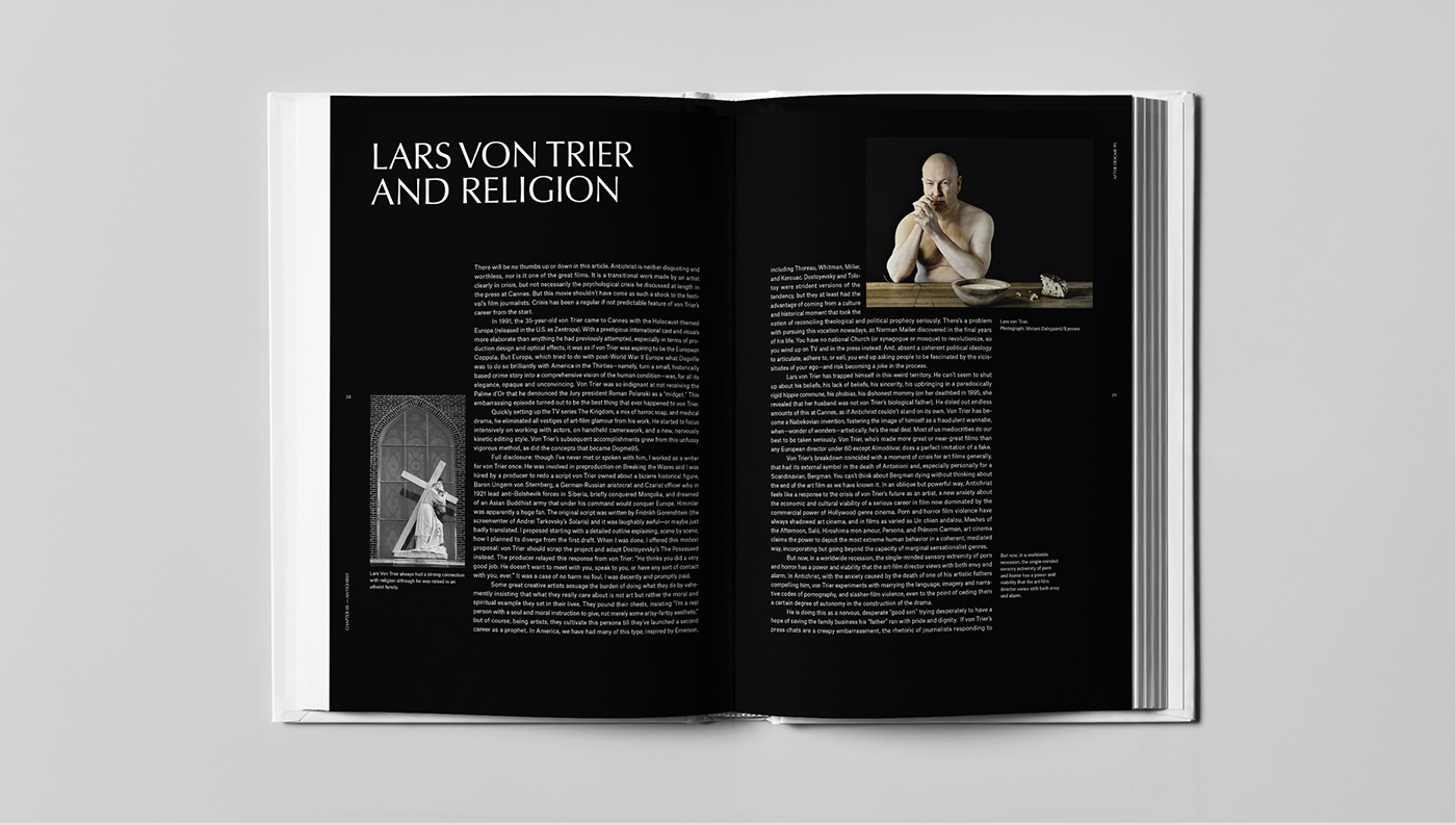 editorial book typography   print Cinema Lars Von Trier dogme 95 design