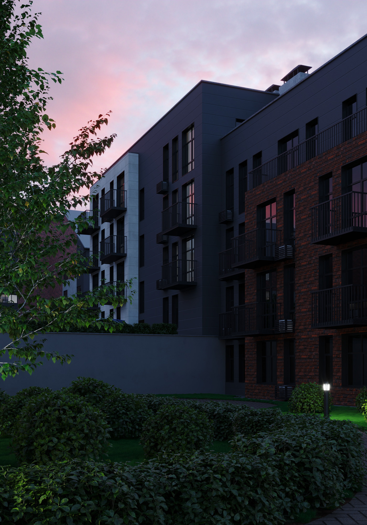 3dmax architecture brick corona render  exterior house interior design  Render visualization vray
