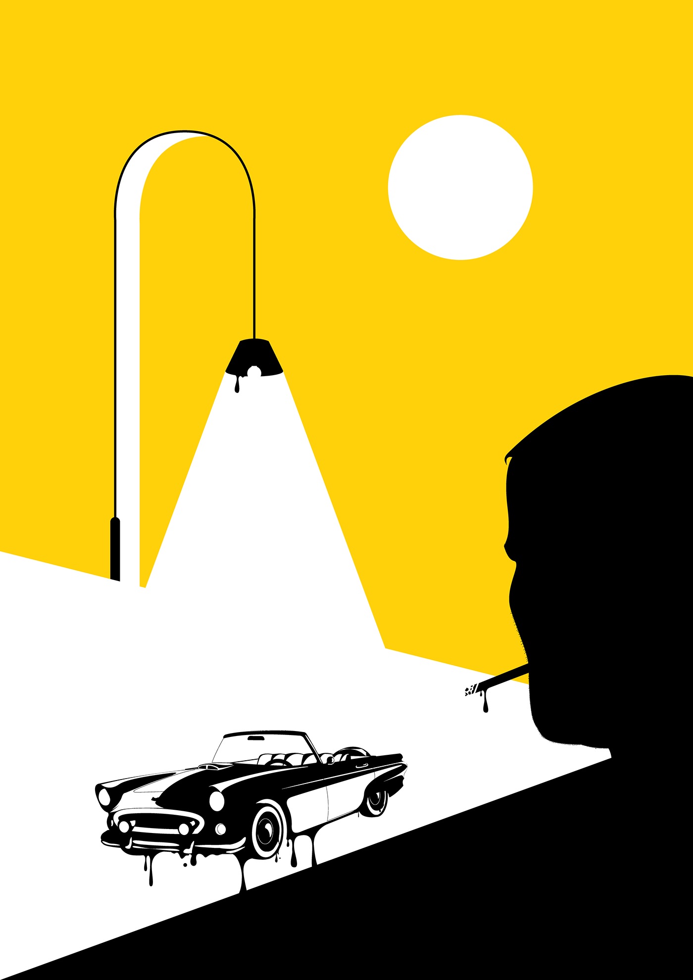 aljoheri Classic car crime modern poster