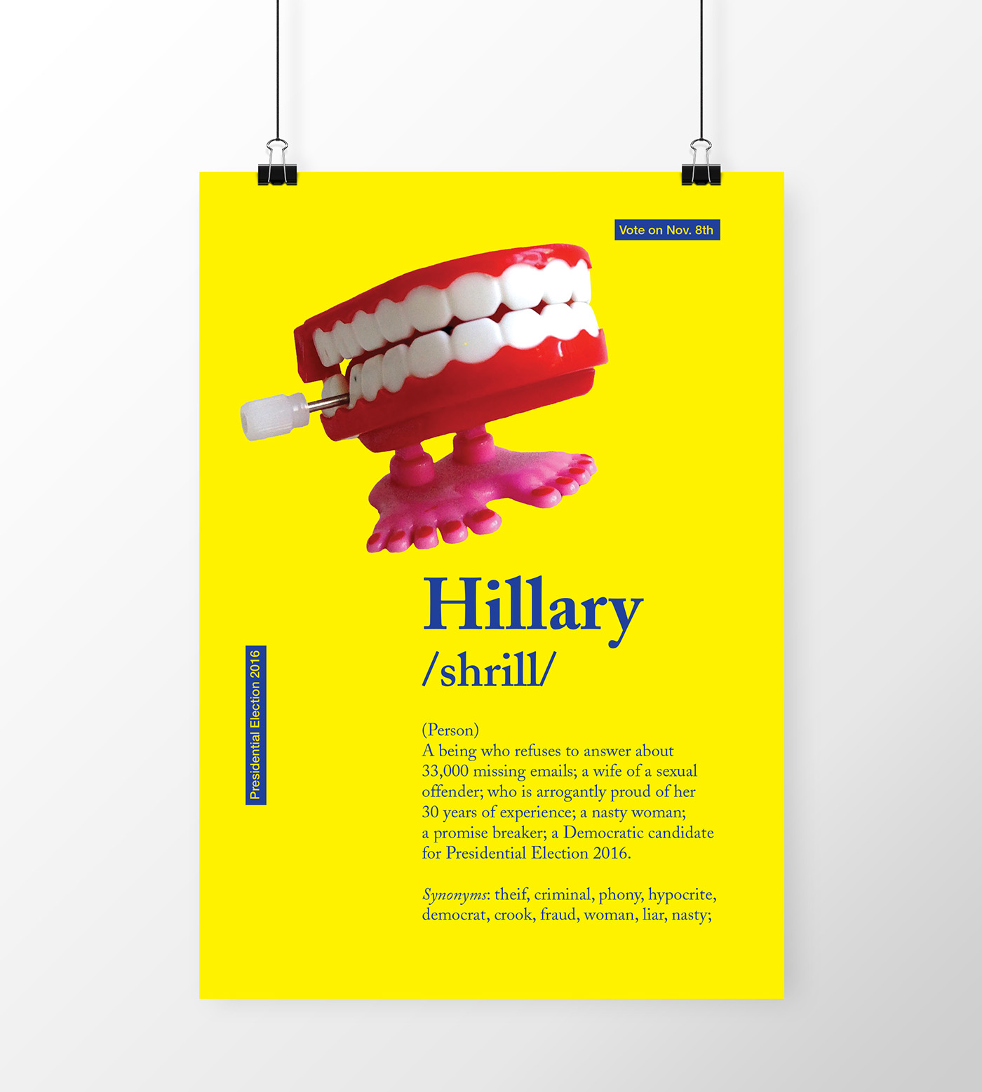 hillary clinton for Against poster campaign Trump donald Election Presidential