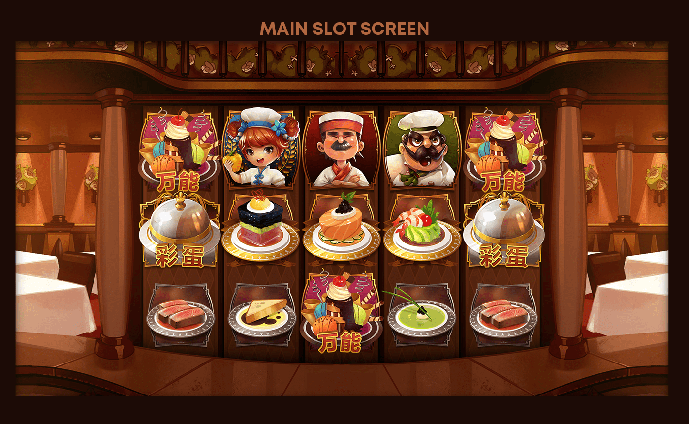 Slots slot casino mobile game chef Food  cooking game design  Game Art