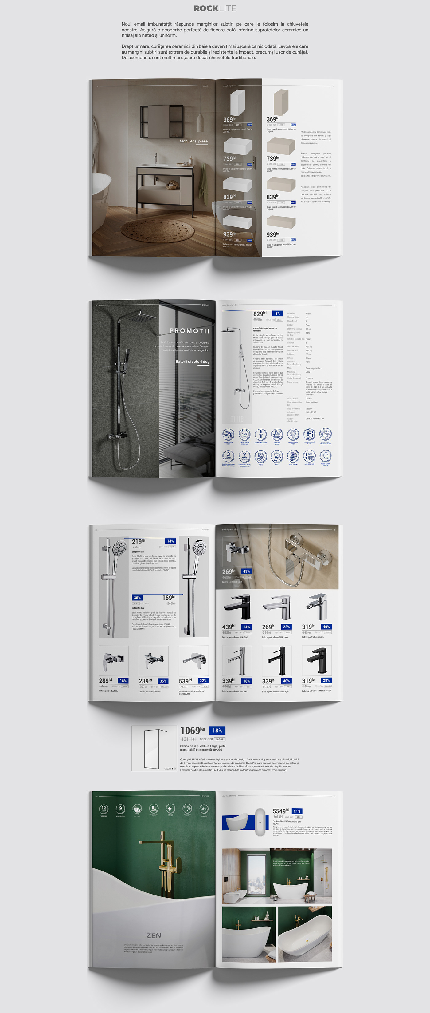 cersanit catalog Catalogue magazine print Layout InDesign Magazine design editorial