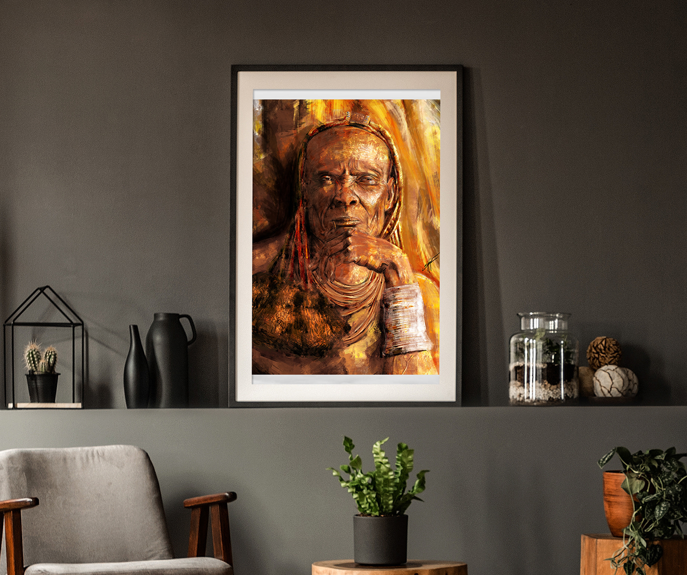 art digitalart DigitalIllustration ILLUSTRATION  Namibia portrait