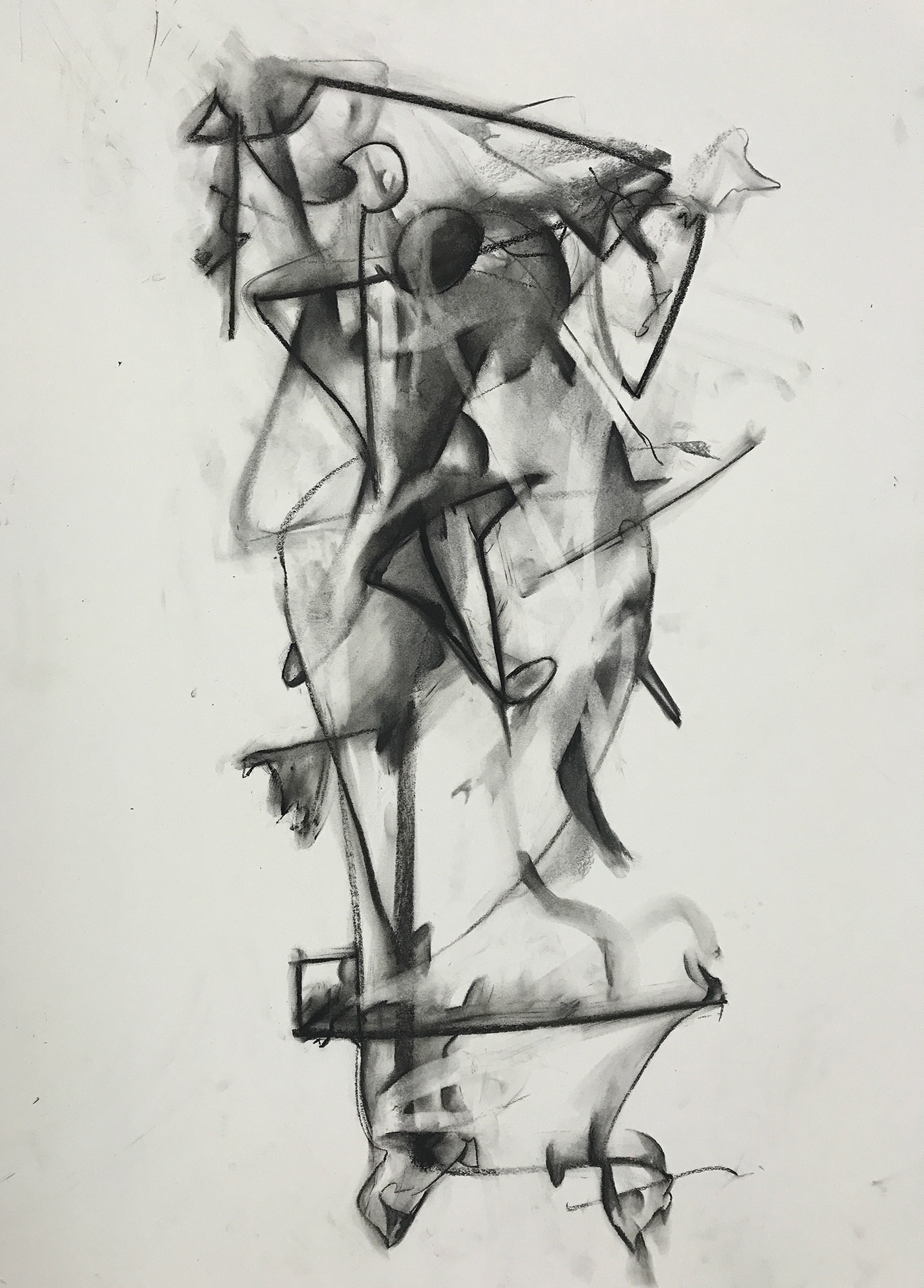abstract Drawing  charcoal